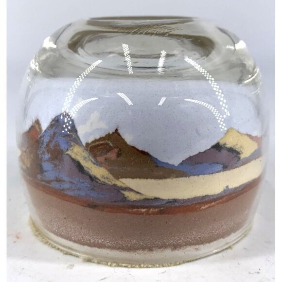 Sand Sculpture Paperweight Desert Sands Handmade Landscape Scene 2.25" - Picture 1 of 6